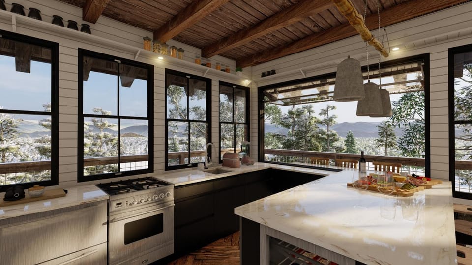 Kitchen or kitchenette, Mountain view