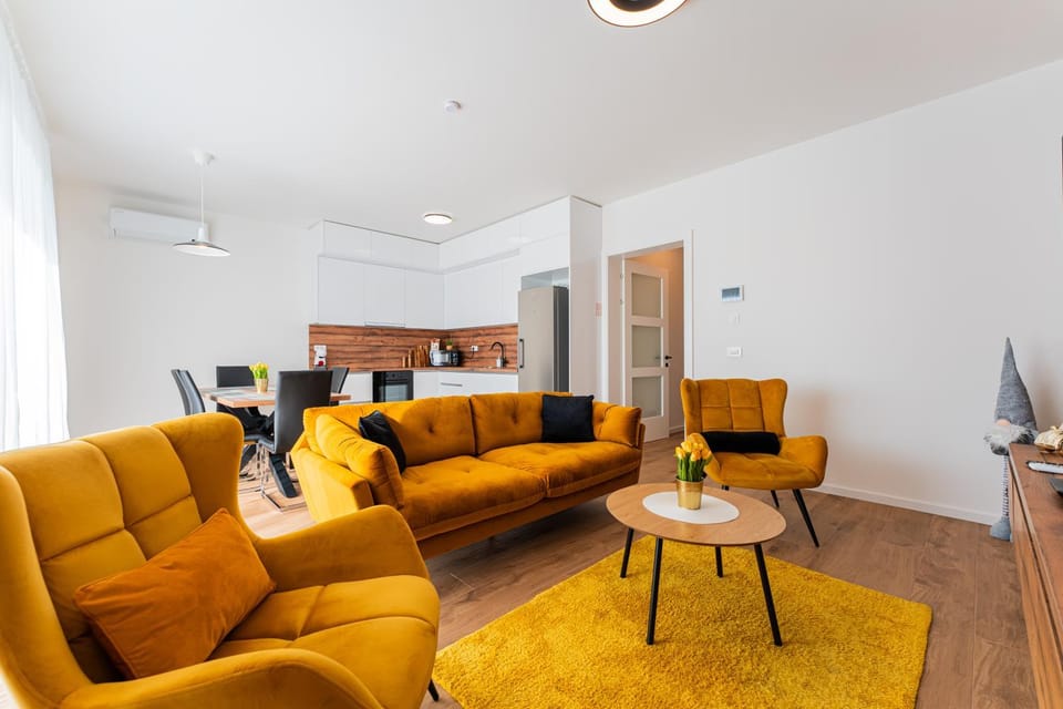 Kitchen or kitchenette, Living room, Dining area, air conditioner