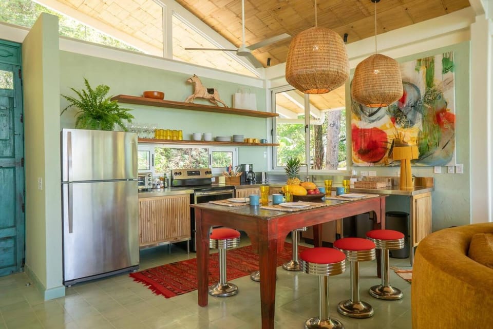 Casa AguasPoolYoga deckwalk to Surf Point House in Santa Teresa Beach
