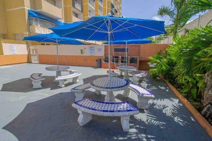 Isla Verde Studio Walk to Beach Free Parking Pool Apartment in Carolina