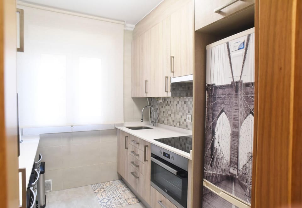 Kitchen or kitchenette, oven, stove