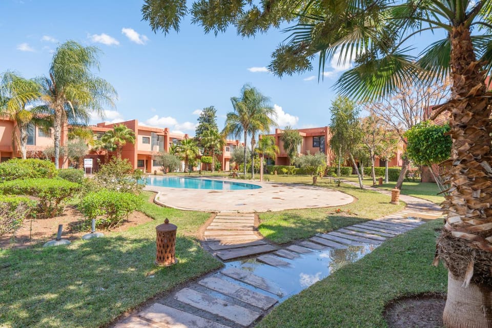 Natural landscape, Garden, Garden view, Pool view, Swimming pool
