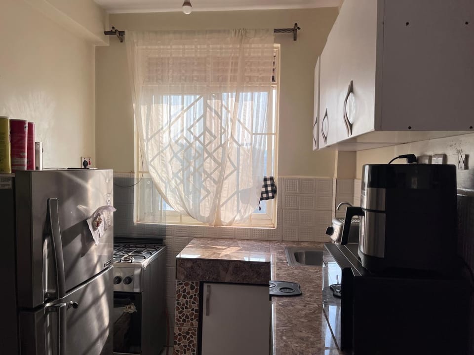 Kitchen or kitchenette, oven, stove
