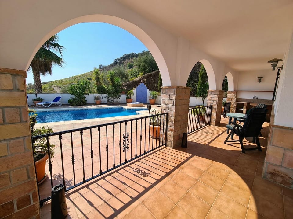 Property building, Living room, Swimming pool