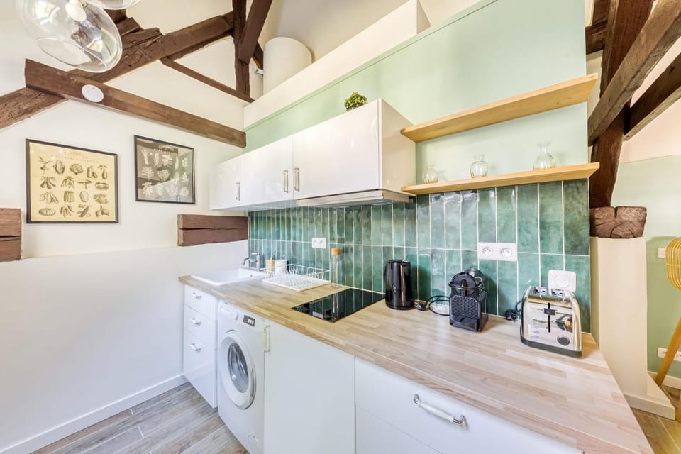 Green lime Apartment in Poissy