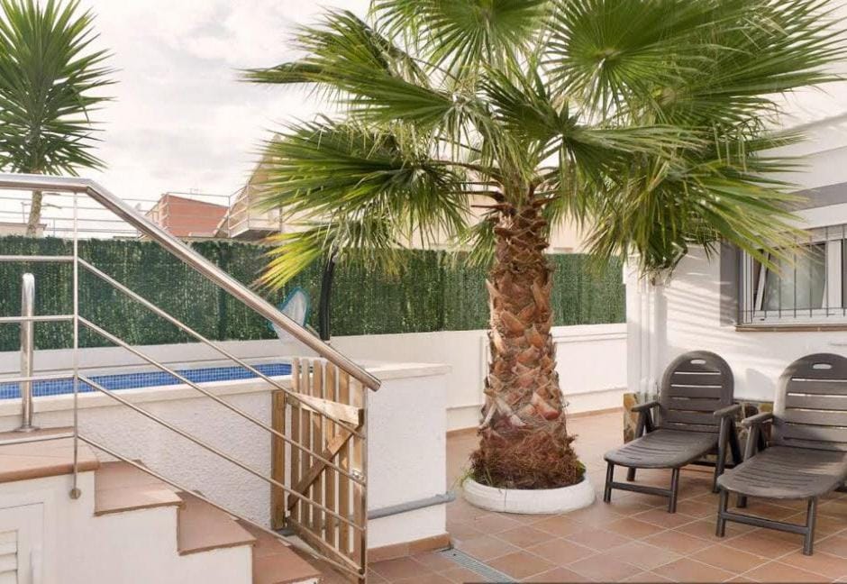 Patio, Swimming pool, sunbed