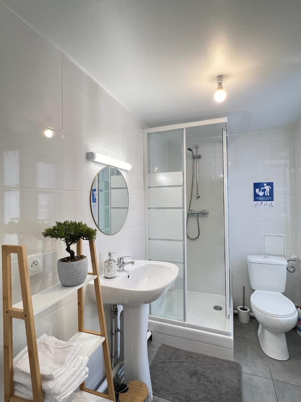 Shower, Toilet, towels