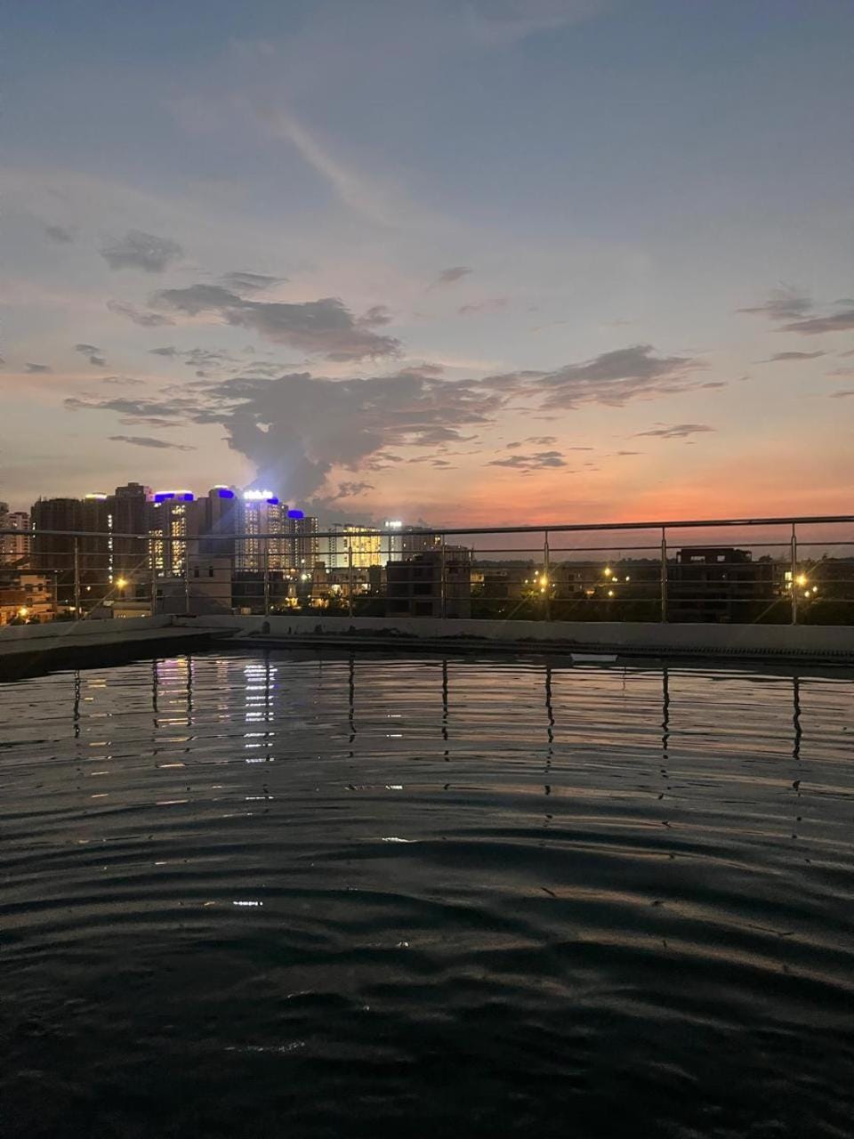 Swimming pool, Sunset