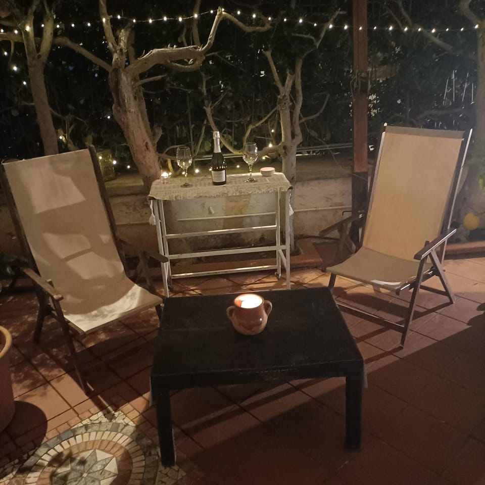 Patio, Night, Natural landscape, Garden, Balcony/Terrace, Living room, Seating area, sunbed