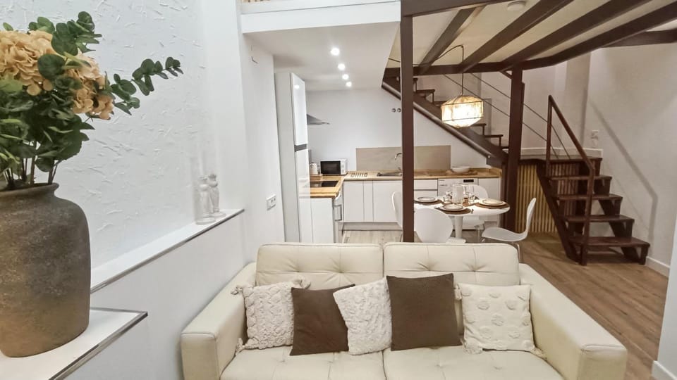 Living room, kitchen