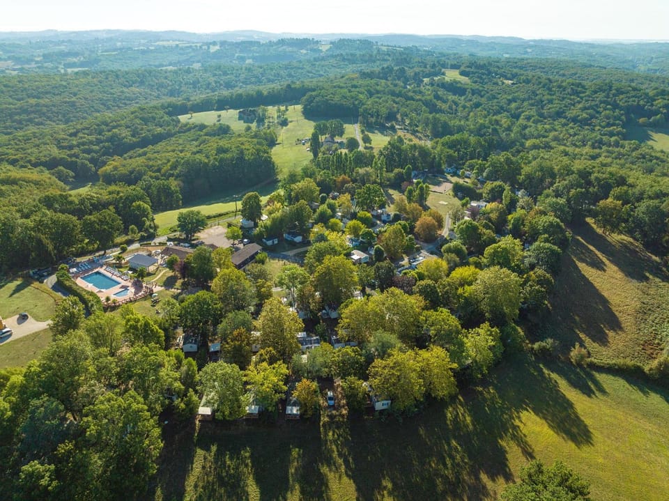 Natural landscape, Bird's eye view, Pool view, Swimming pool