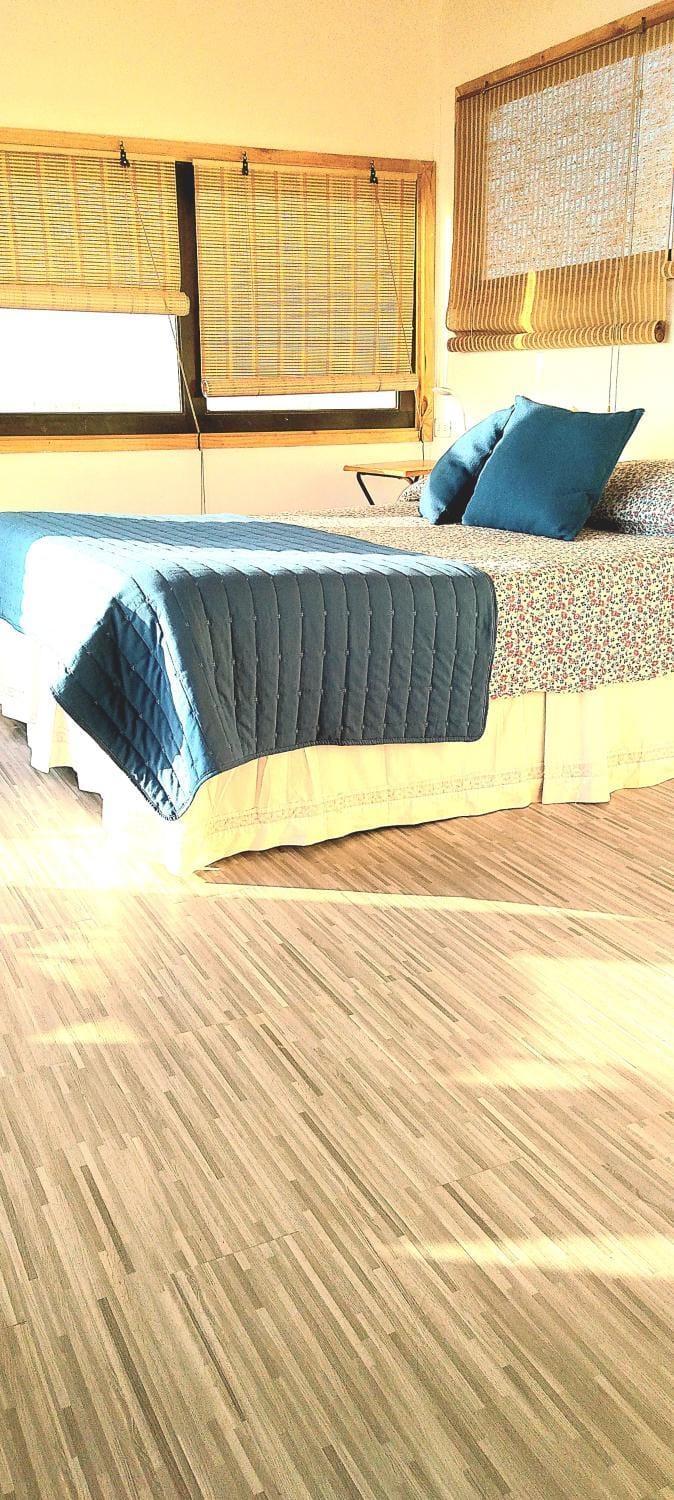 Bed, Bedroom, Sea view