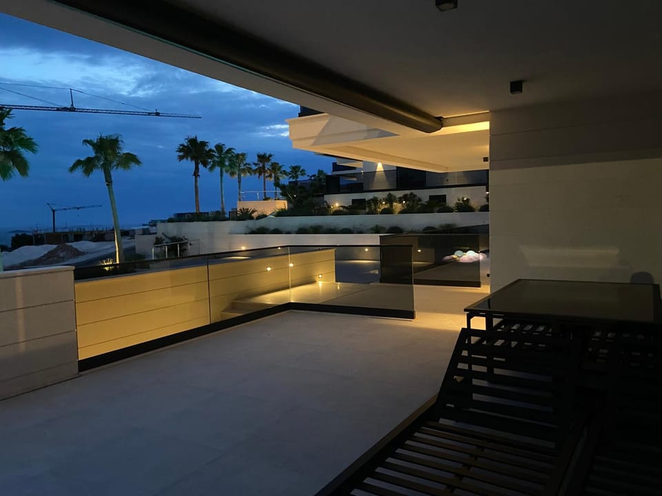 Night, View (from property/room), Balcony/Terrace