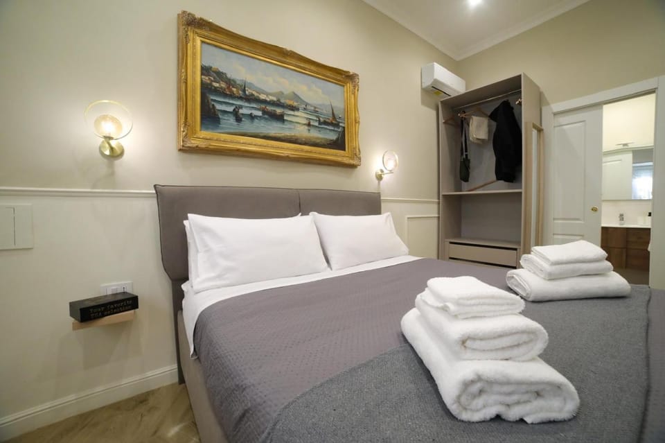 Bed, Bedroom, safe, towels, wardrobe, air conditioner