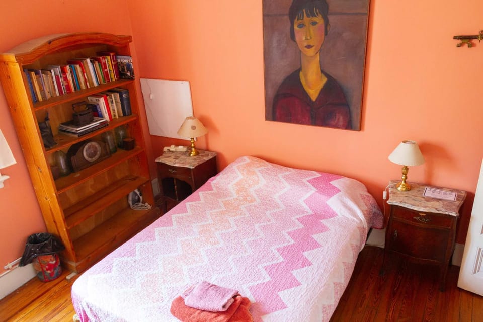 Bed, Library, Photo of the whole room, Bedroom