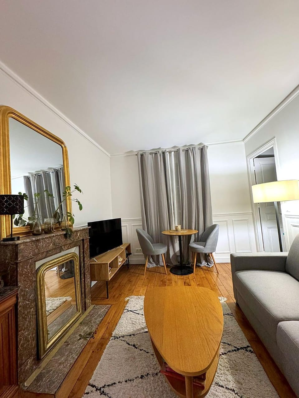 Living room, fireplace