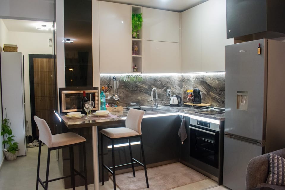 Kitchen or kitchenette, Dining area, oven, stove
