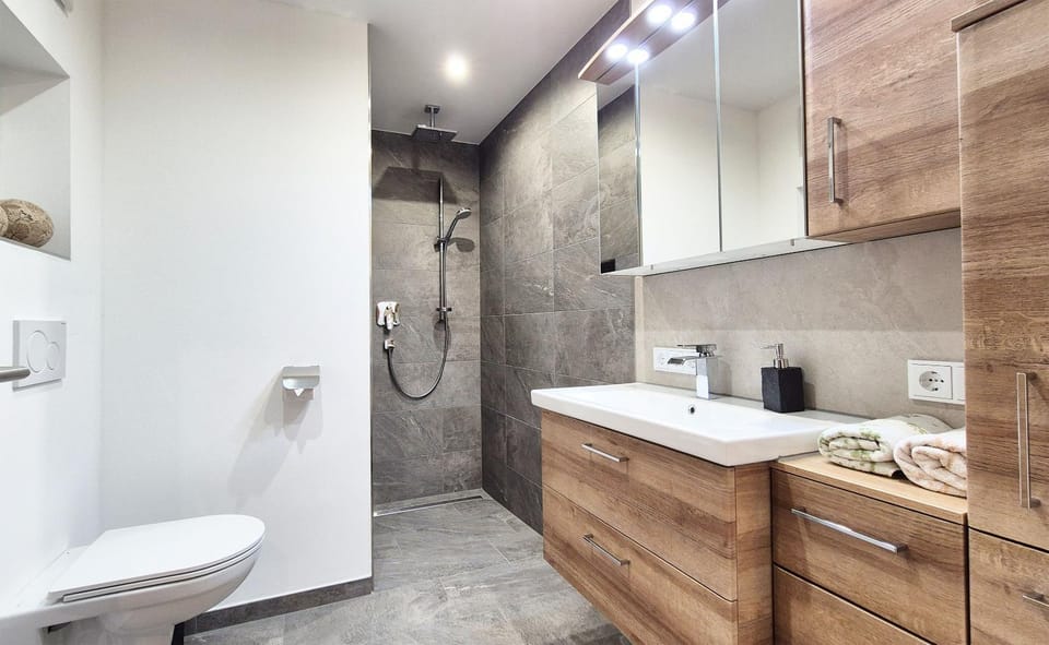 Shower, Toilet, towels