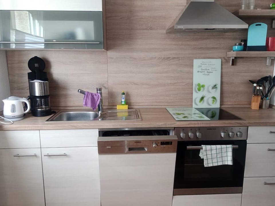 Coffee/tea facilities, Kitchen or kitchenette, dishwasher, stove