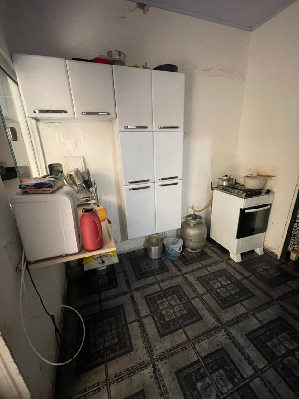 Kitchen or kitchenette, toaster
