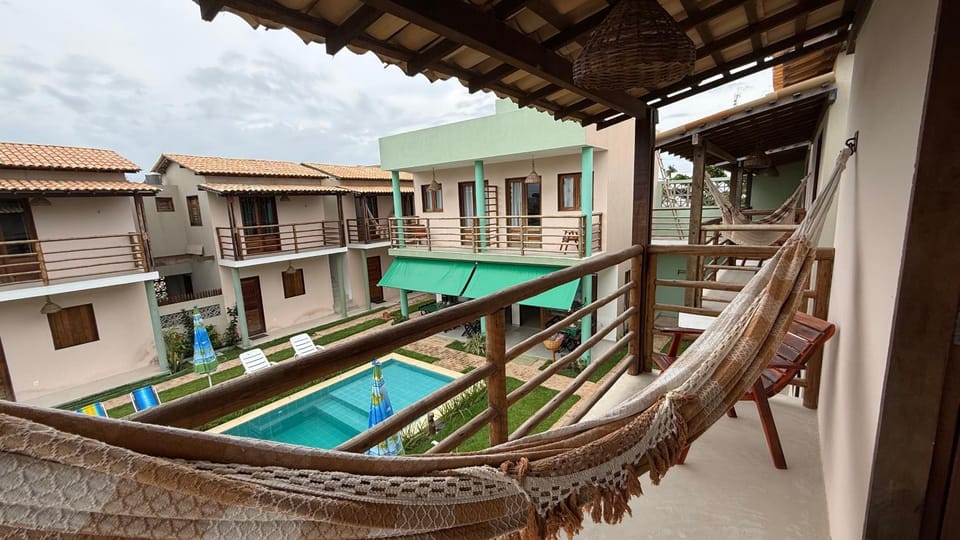 Property building, Day, Garden, View (from property/room), Garden view, Pool view, Swimming pool