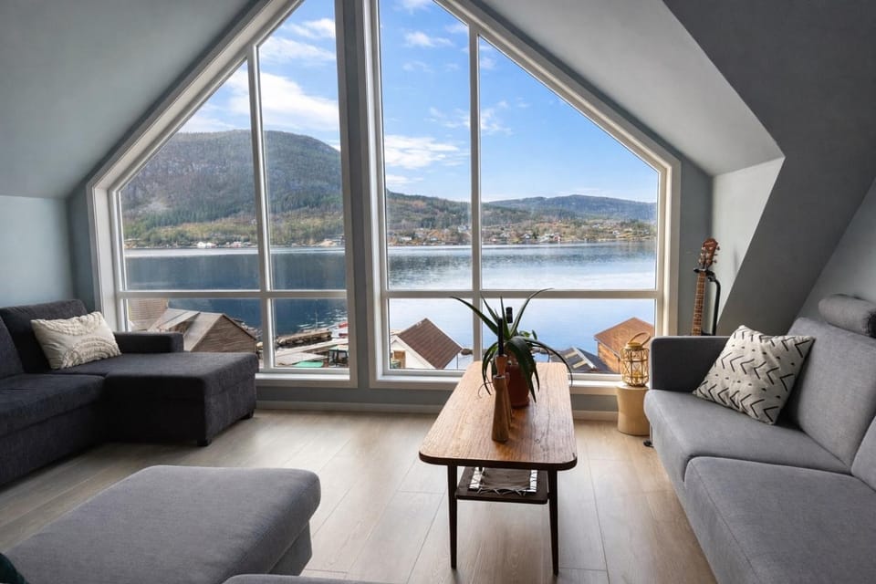 Scenic fjord home with terrace, minutes from Pulpit Rock Villa in Rogaland