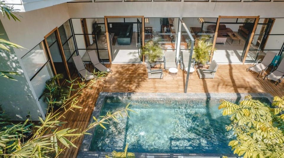 Patio, Garden, Pool view