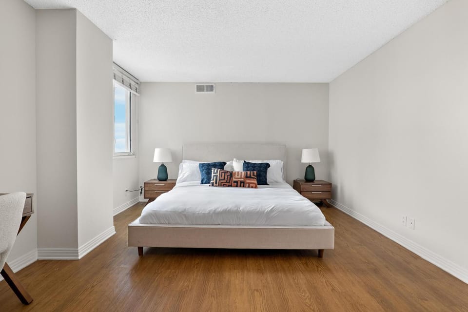 Bed, Photo of the whole room, Bedroom, Sea view