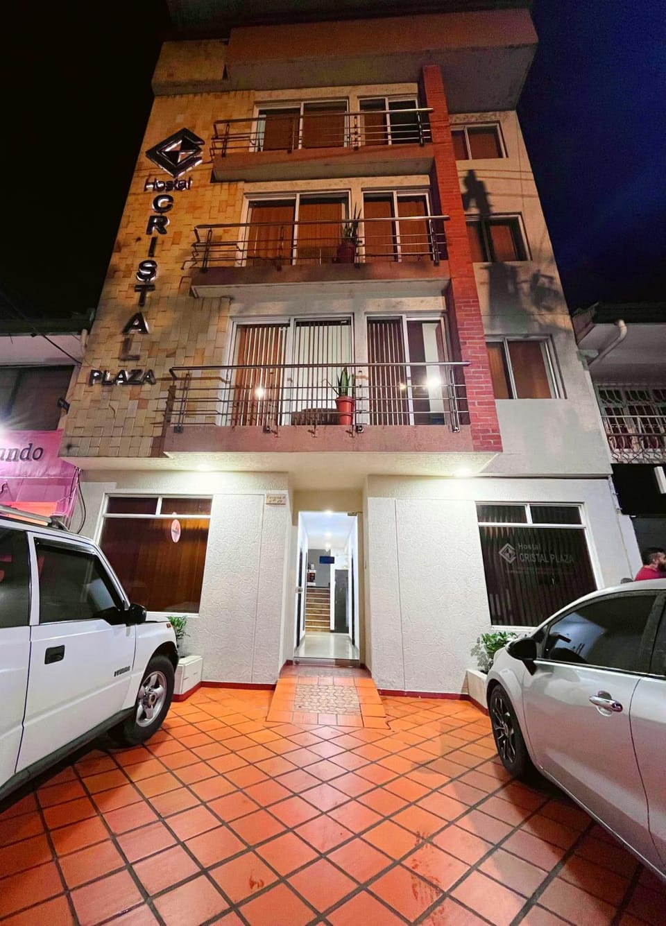 Property building, Facade/entrance, Night, Parking