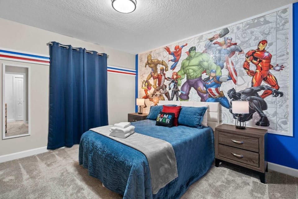 Relaxing Getaway Near Disney with Pool & Themed Rooms House in Kissimmee
