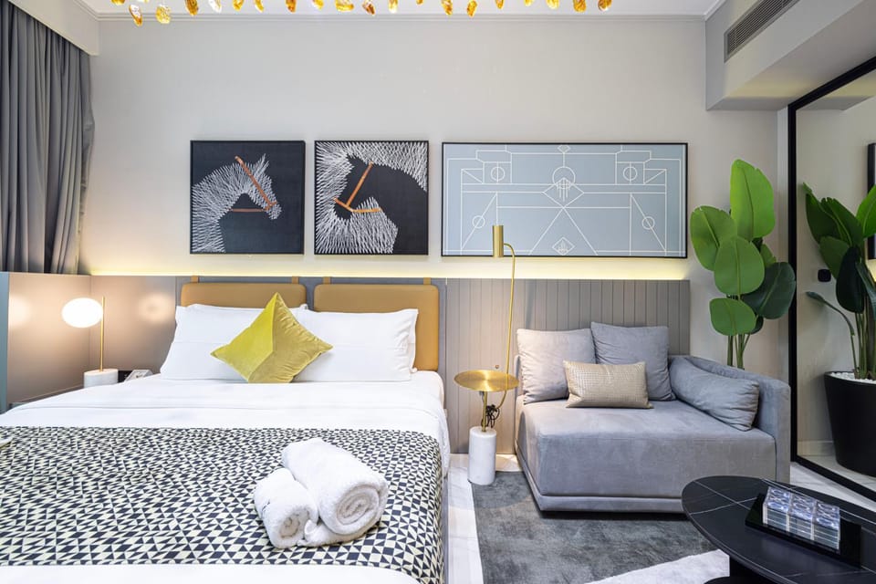 Chic Studio 5 Min Walk to Dubai Mall & Burj Apartment in Dubai