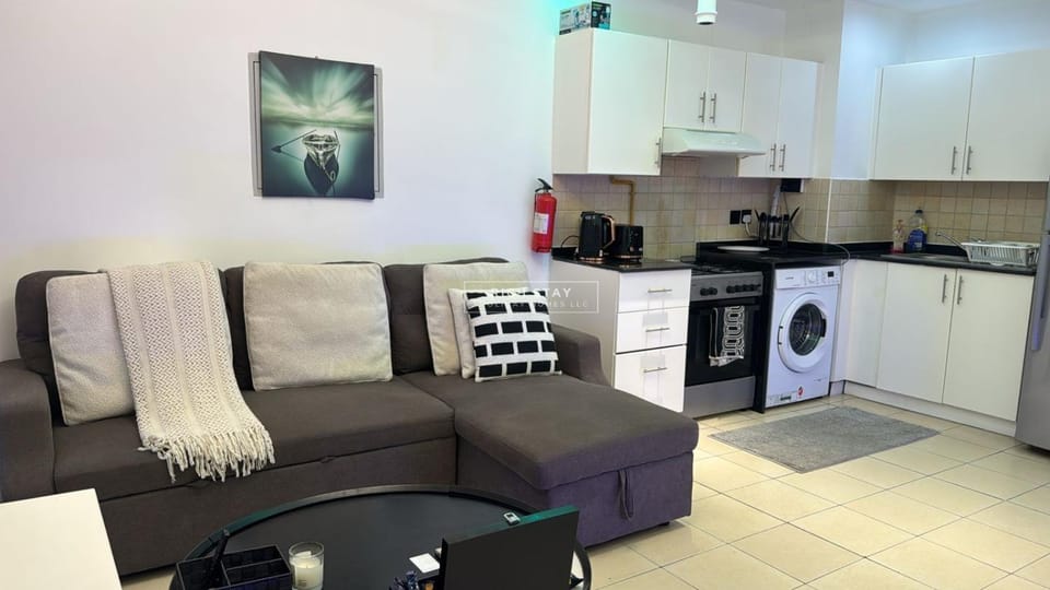 Living room, kitchen