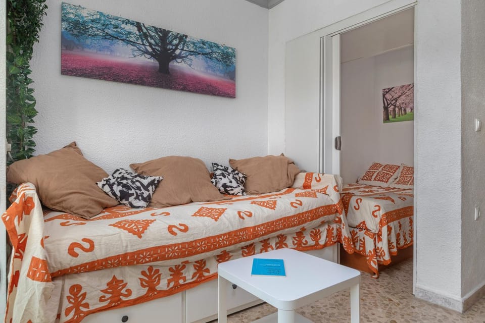 Property building, Living room, Bedroom