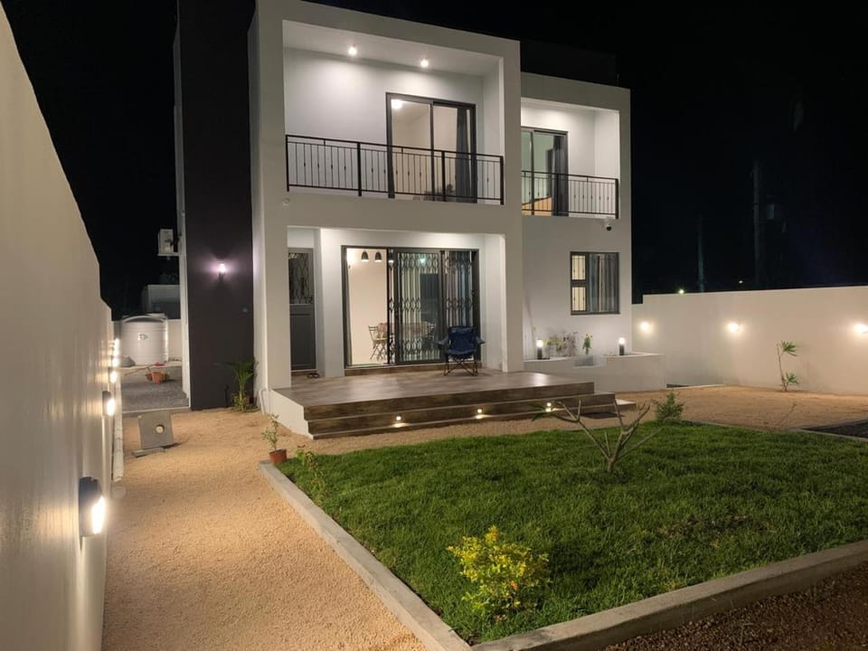Property building, Patio, Night, Garden, Garden view