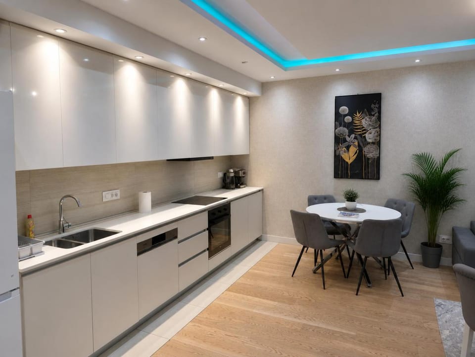 Kitchen or kitchenette, Dining area, minibar, pet friendly, stove