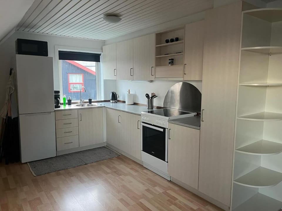 Kitchen or kitchenette, oven, stove