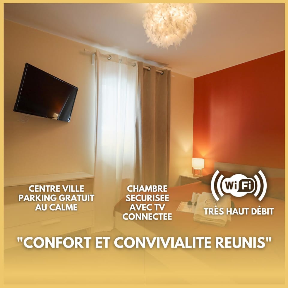 Chambre en colocation -terre ocrée- centre - ville- parking Bed and Breakfast in Auvergne-Rhône-Alpes