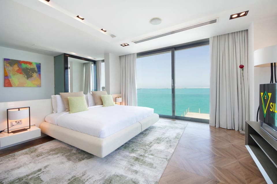 Bed, Photo of the whole room, Bedroom, Sea view