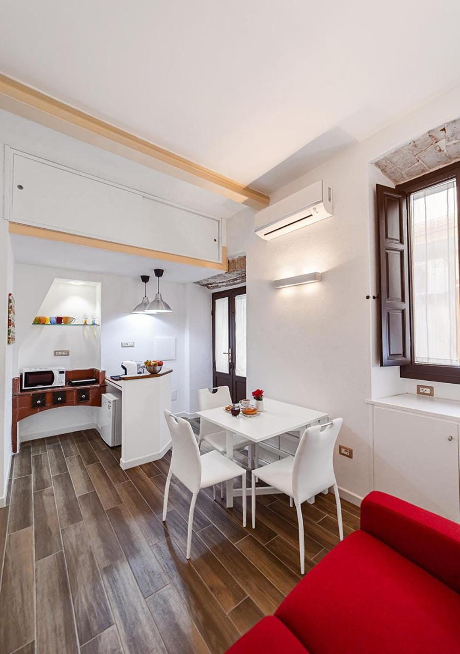 Kitchen or kitchenette, Living room, Dining area, stove, air conditioner
