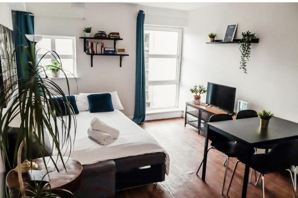 Bed, Living room, Photo of the whole room, Seating area, Dining area