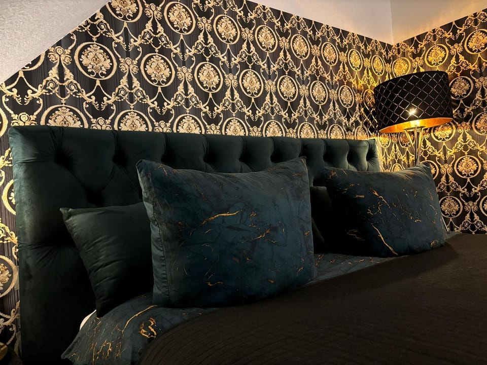Bed, Decorative detail, Bedroom