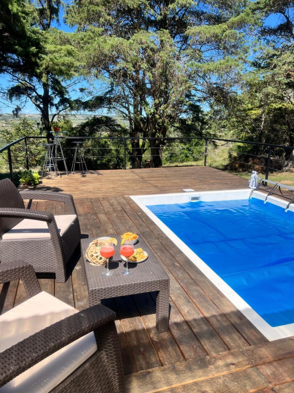 Patio, Natural landscape, Balcony/Terrace, Pool view, Swimming pool