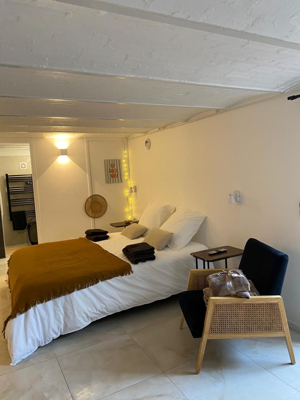 Bed, Living room, Photo of the whole room, Seating area, Bedroom