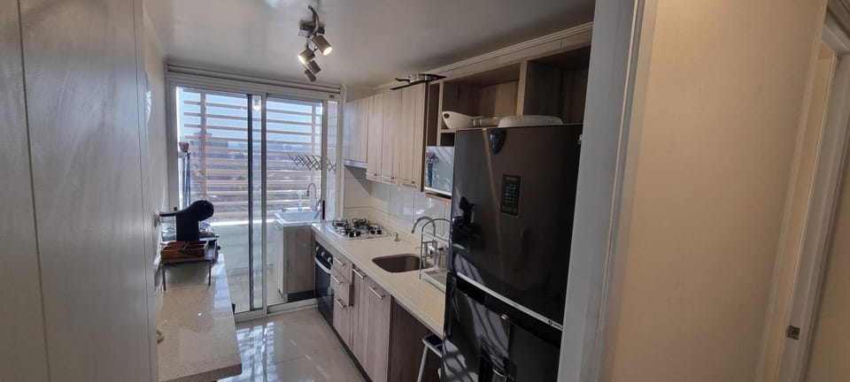 Kitchen or kitchenette, oven