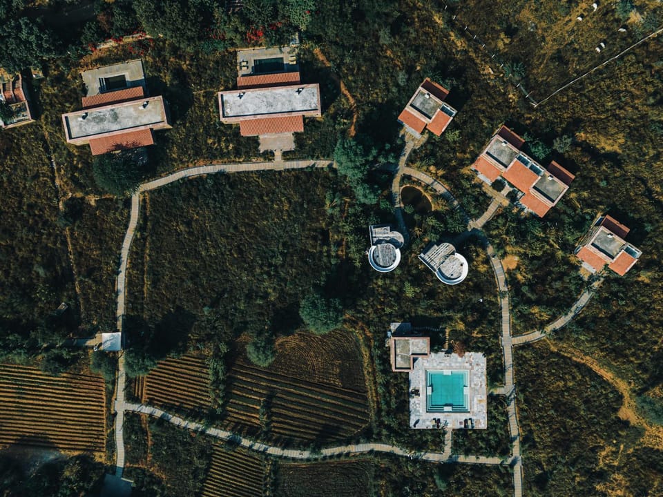 Property building, Natural landscape, Bird's eye view