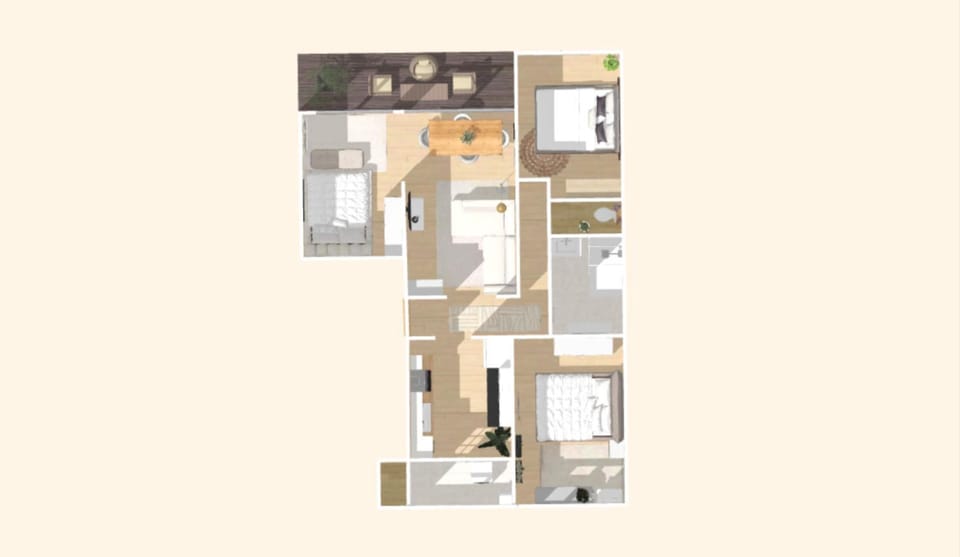 Grand appart 80m2 parking Apartment in Nice