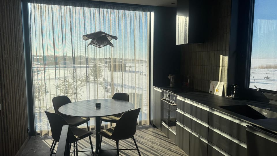 Natural landscape, Living room, Dining area