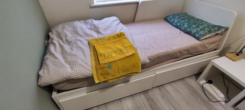Bed, Photo of the whole room, towels