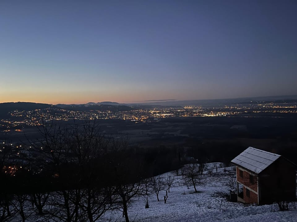 Natural landscape, Mountain view, Sunset