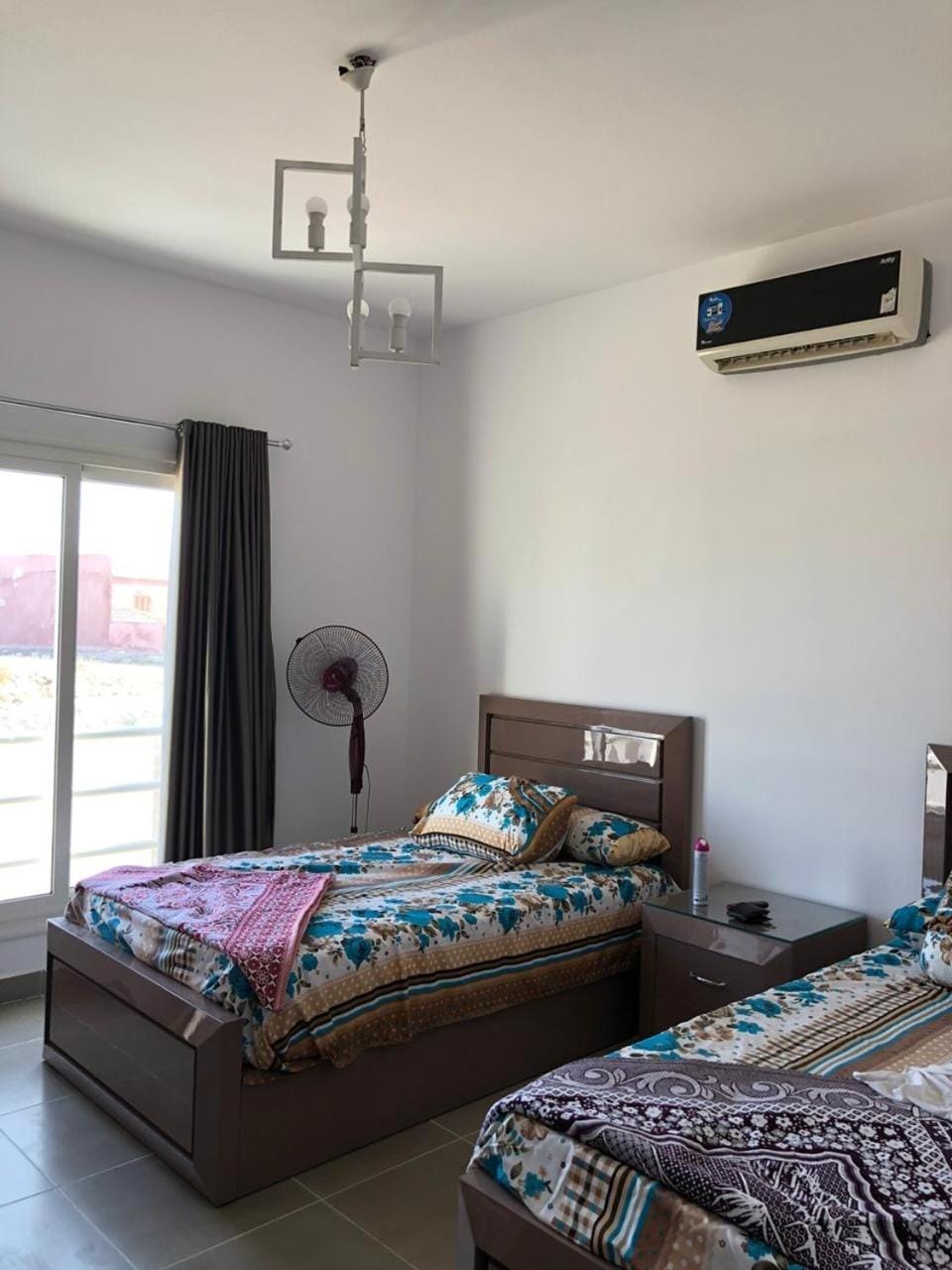 Bed, Photo of the whole room, Bedroom, air conditioner